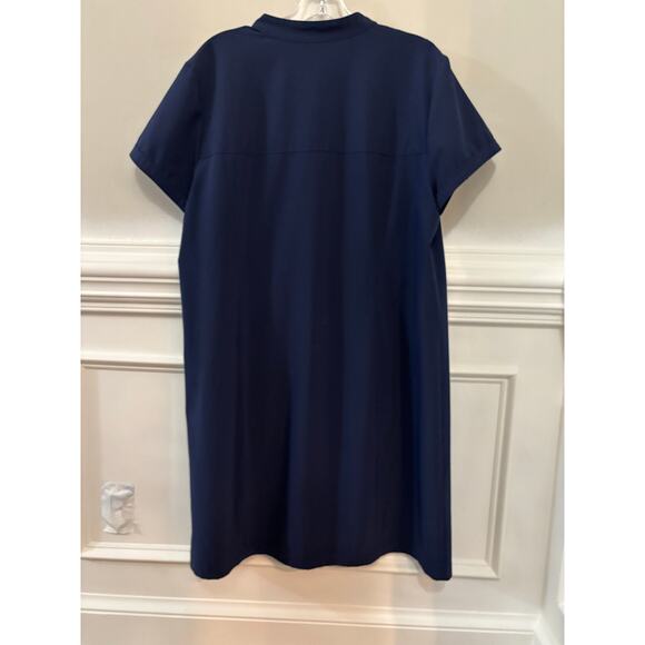 Weekends by Chicos Dress Short Sleeve 14 - 16 Casual Travel Navy Blue XL New - Picture 4 of 6